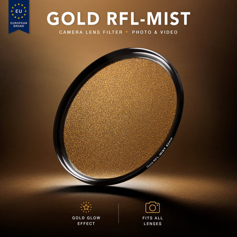 Gold RFL-Mist camera filter with visible gold-toned glass